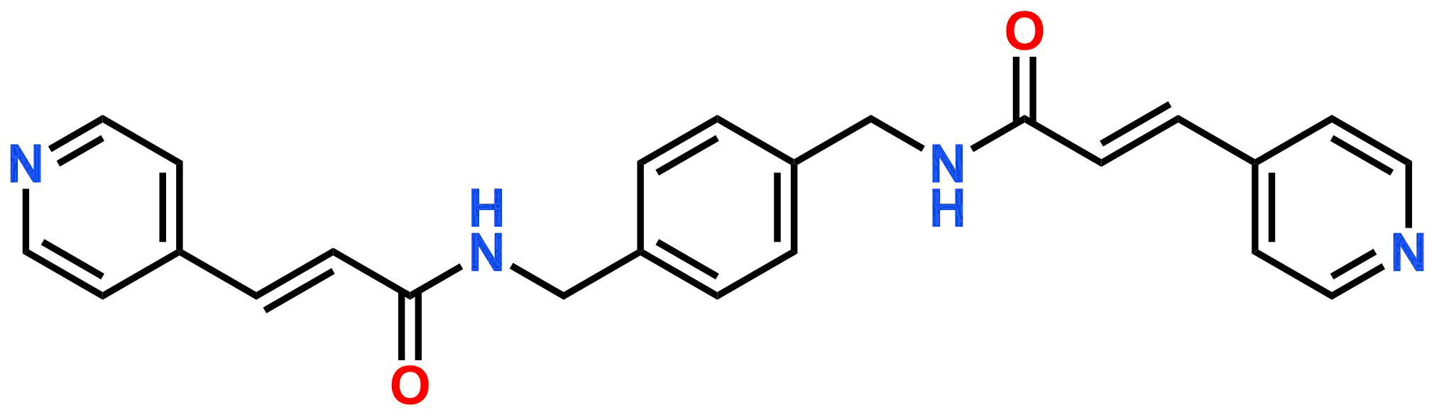 (2E,2'E)-N,N'-(1,4-phenylenebis(methylene))bis(3-(pyridin-4-yl)acrylamide)